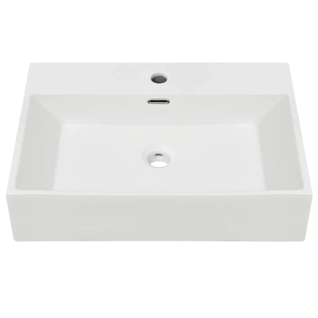 Lavabo in ceramica bianca da 60,5 cm con foro per rubinetto 02_0002534