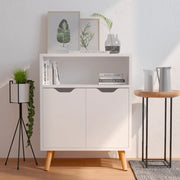 Credenza Bianco Lucido 60x30x72 cm in Legno Multistrato 326828