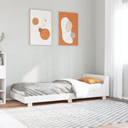 Giroletto senza Materasso Bianco 100x200 cm Legno Massello Pino