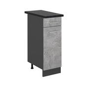 Mobiletto base per cucina R-Line Calcestruzzo/Antracite 30 cm, PL Antracite Vicco