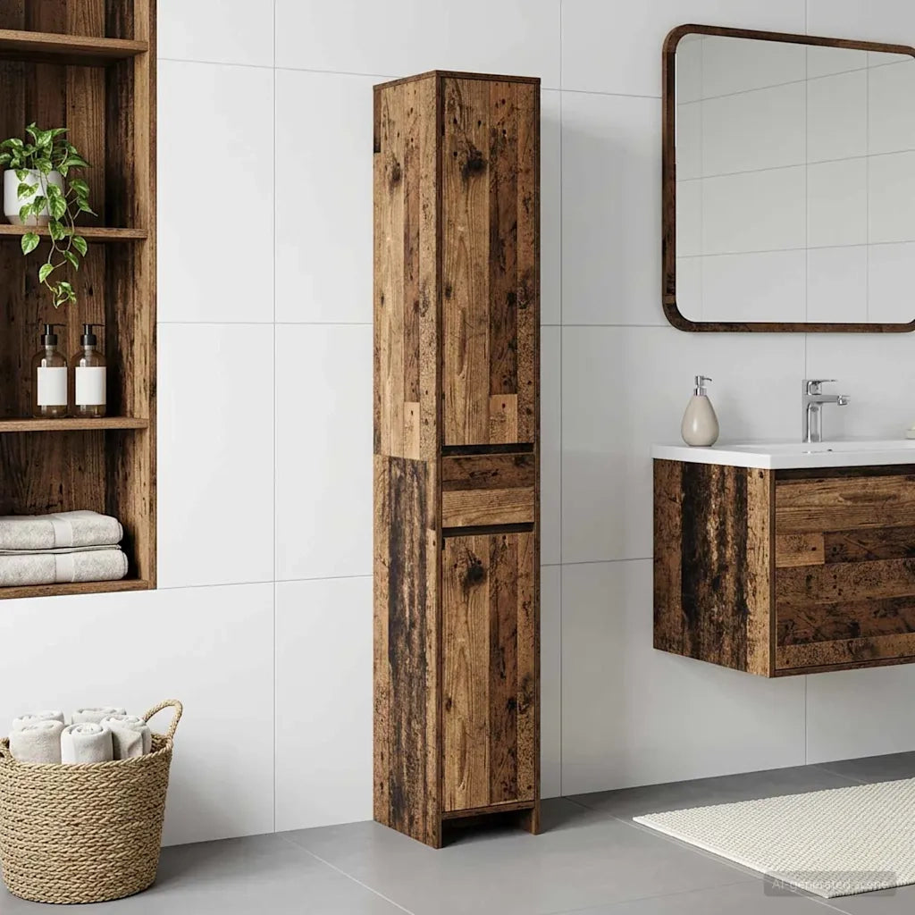 Mobile da Bagno Legno antico 30 x 33 x 190 cm 890758