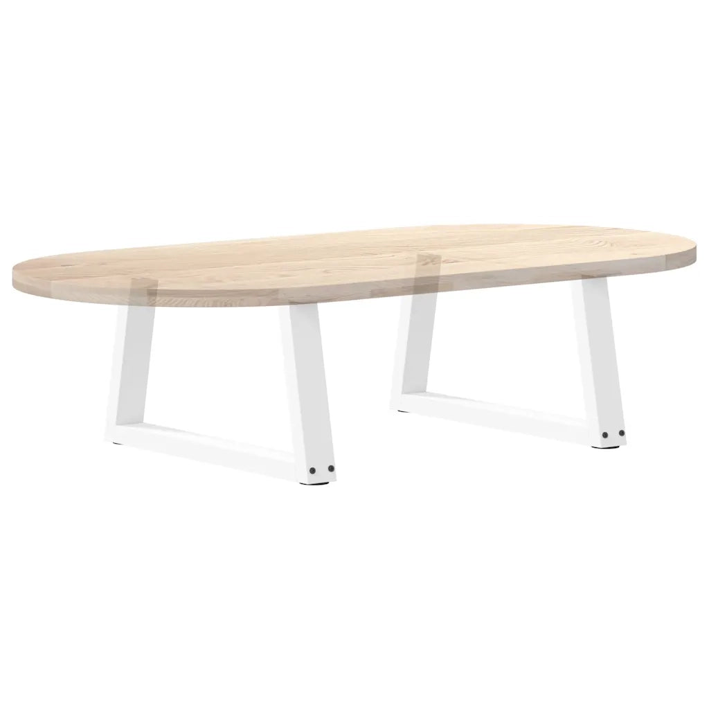 Gambe per Tavolino da CaffÃ¨ a Forma di V 2 pz Bianche 70x(30-31,3) cm Acciaio