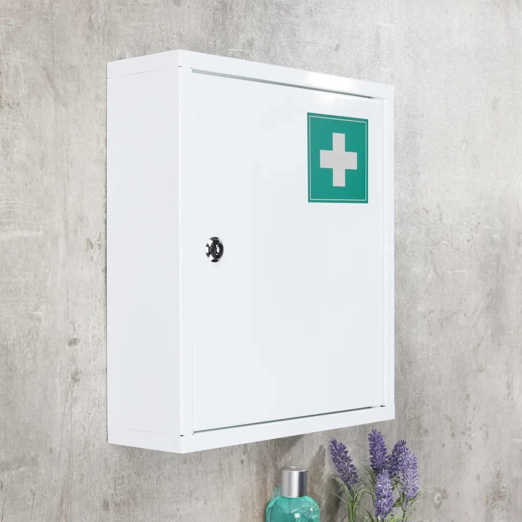 HI Armadietto per Medicinali 31,5x10x36 cm in Acciaio 423969