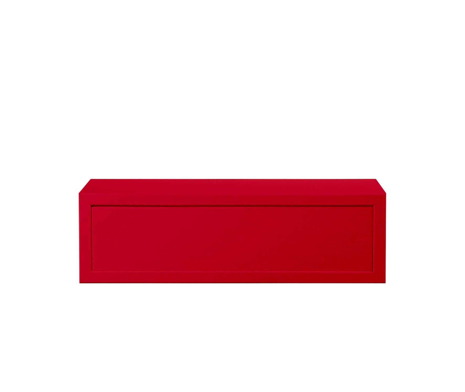 Mensola da Parete 1 Cassetto 45x13,4x20 cm in Fibra di Legno Lego Rosso