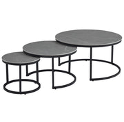 Tavolino da caffè MOAN 2 - 3 parti (grigio)