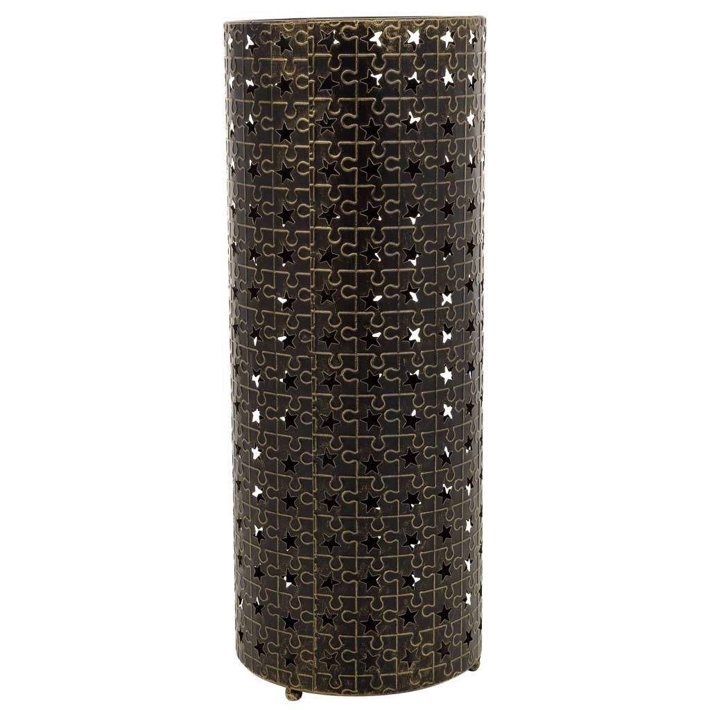 Portaombrelli tondo in metallo nero d20x50h