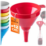 Imbuto da cucina KADAX per bottiglie di damigiane, liquori da vino, con colino e filtro, diametro 120 mm