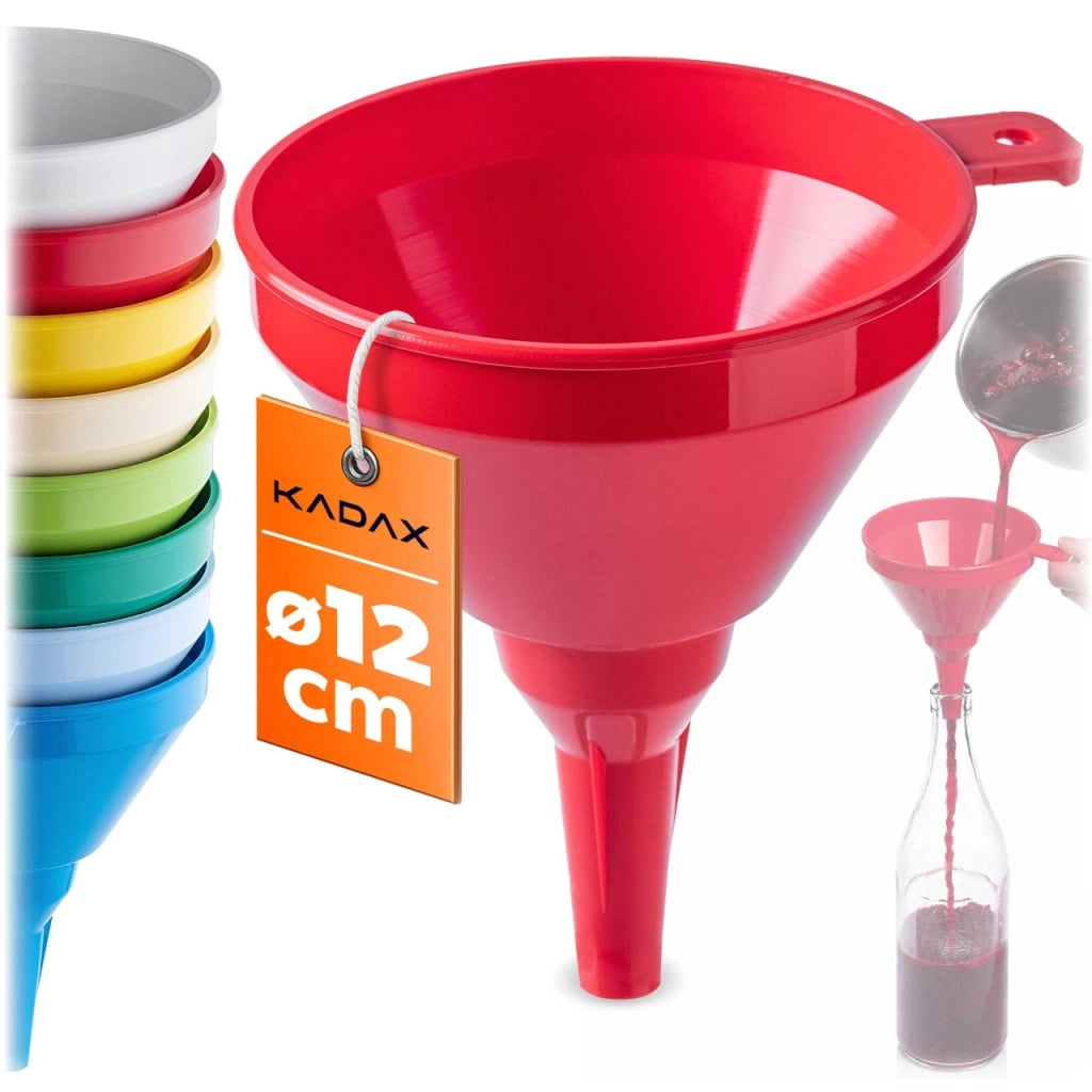 Imbuto da cucina KADAX per bottiglie di damigiane, liquori da vino, con colino e filtro, diametro 120 mm