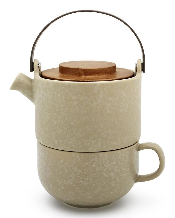 Bredemeijer 142024 Silhouet Umea Teiera singola 500 ml con filtro in acciaio inox e tazza inclusa colore Grigio