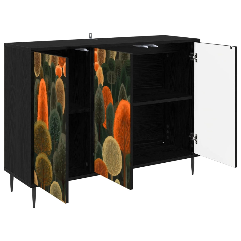 Credenza ZAANDAM Rovere Nero 102 x 33 x 76 cm 8006980