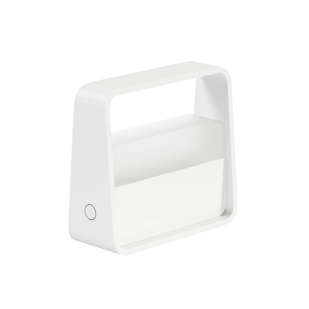 Lampada da Tavolo Portatile Bag 2W 180º Dimmable LED 3000K Bianco Opaco, Batteria 3,5h Autonomia, Design Elegante IP20 - Beneito & Faure