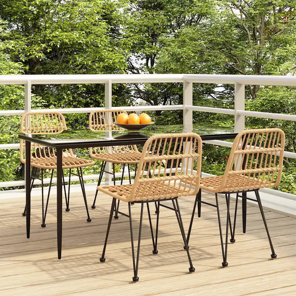 Set da Pranzo da Giardino 5 pz in Polyrattan 3157876