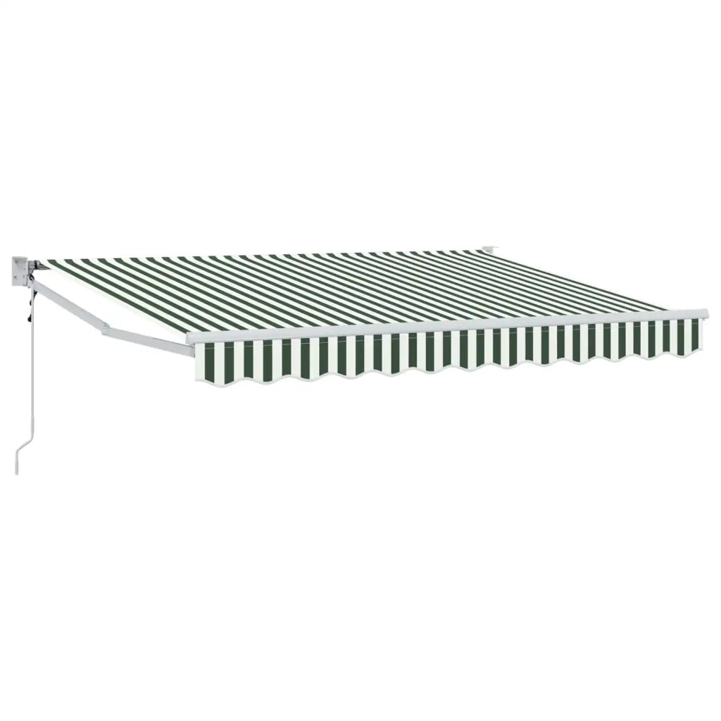 Tettuccio Elettrico Retrattile Verde e Bianco 3,5 x 2 m 3418998