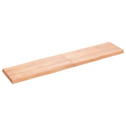 Piano Tavolo Marrone Chiaro 180x40x(2-6) cm Rovere Non Trattato 363975