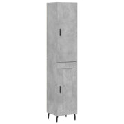 Credenza | Madia | Buffet da pranzo | Armadio da pranzo Grigio Cemento 34,5x34x180 cm in Legno Multistrato
