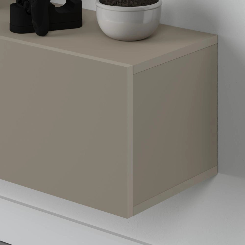 Mobile porta Tv sospeso 3 ante a ribalta Francy colore cashmere 180x30x30H