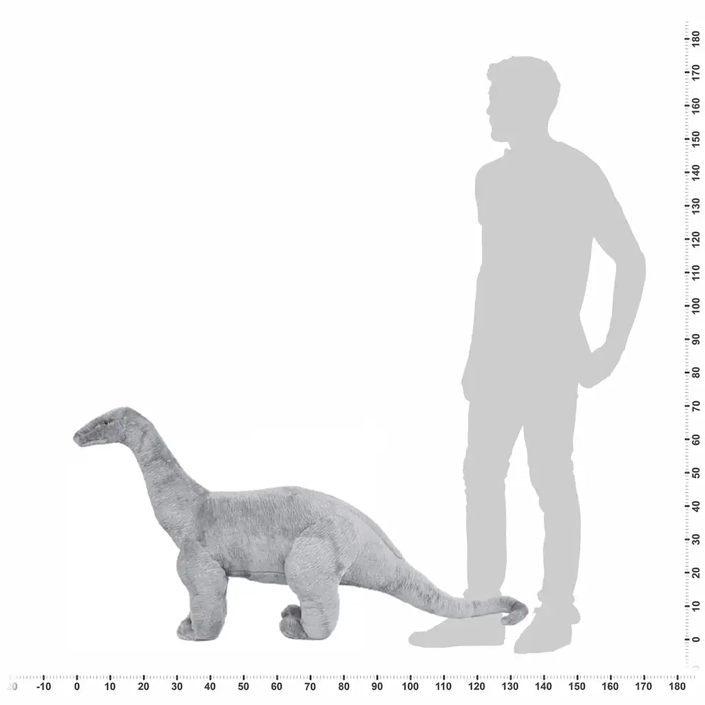 Dinosauro Brachiosaurus in Peluche in Piedi Grigio XXL 91345