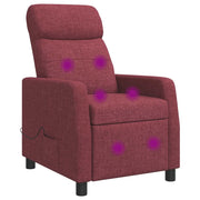 Poltrona Massaggiante Rosso Vino Tessuto 42035060