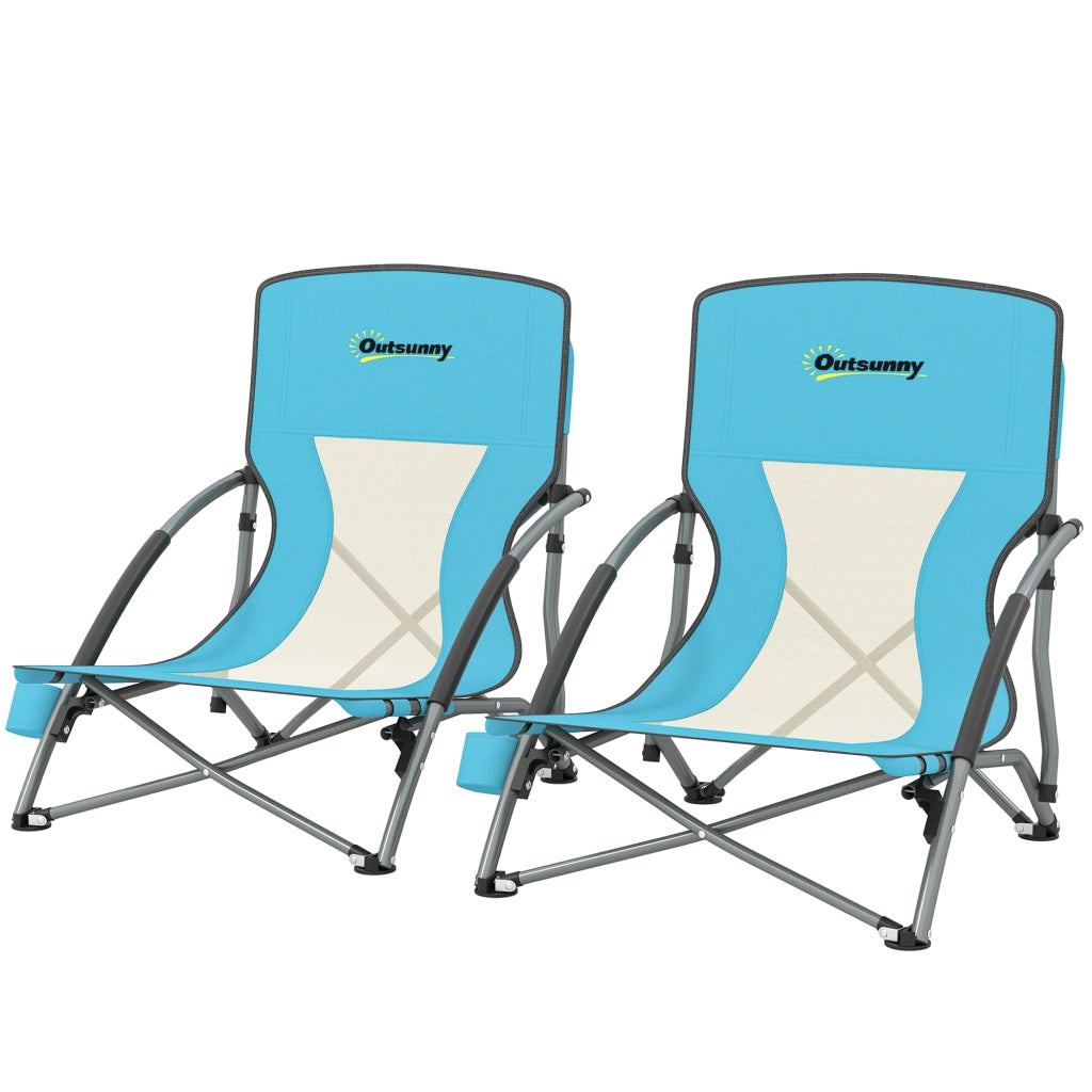 Sedia da giardino pieghevole ¨C zephmum ¨C blu 58x55x62 cm