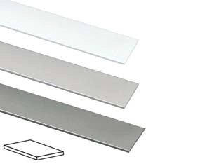 PROFILO PIATTO IN ALLUMINIO- - mm.25 mt.1 argento - 5 pezzi