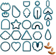 Orecciai per orecchini 24 forme - forme per orecchini da applicare - materiali per orecchini - plastica - uso multifunzionale - forme per orecchini da applicare