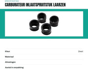 Kit di iniezione 4x pezzo - Carburatori gommate - Adatto per H-onda CB750L/C/F/K/SC - Numero di pezzo 16211-425-000 - 16212-425-000 - 16213-425-000 - Collega carburatore e motore