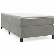 Letto singolo | Letto per adulti | Struttura Letto a Rete a Molle Grigio Chiaro 100x200 cm Velluto