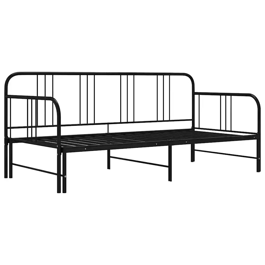 Telaio Divano letto | Sof¨¤ letto | Letto singolo Estraibile Nero in Metallo 90x200 cm