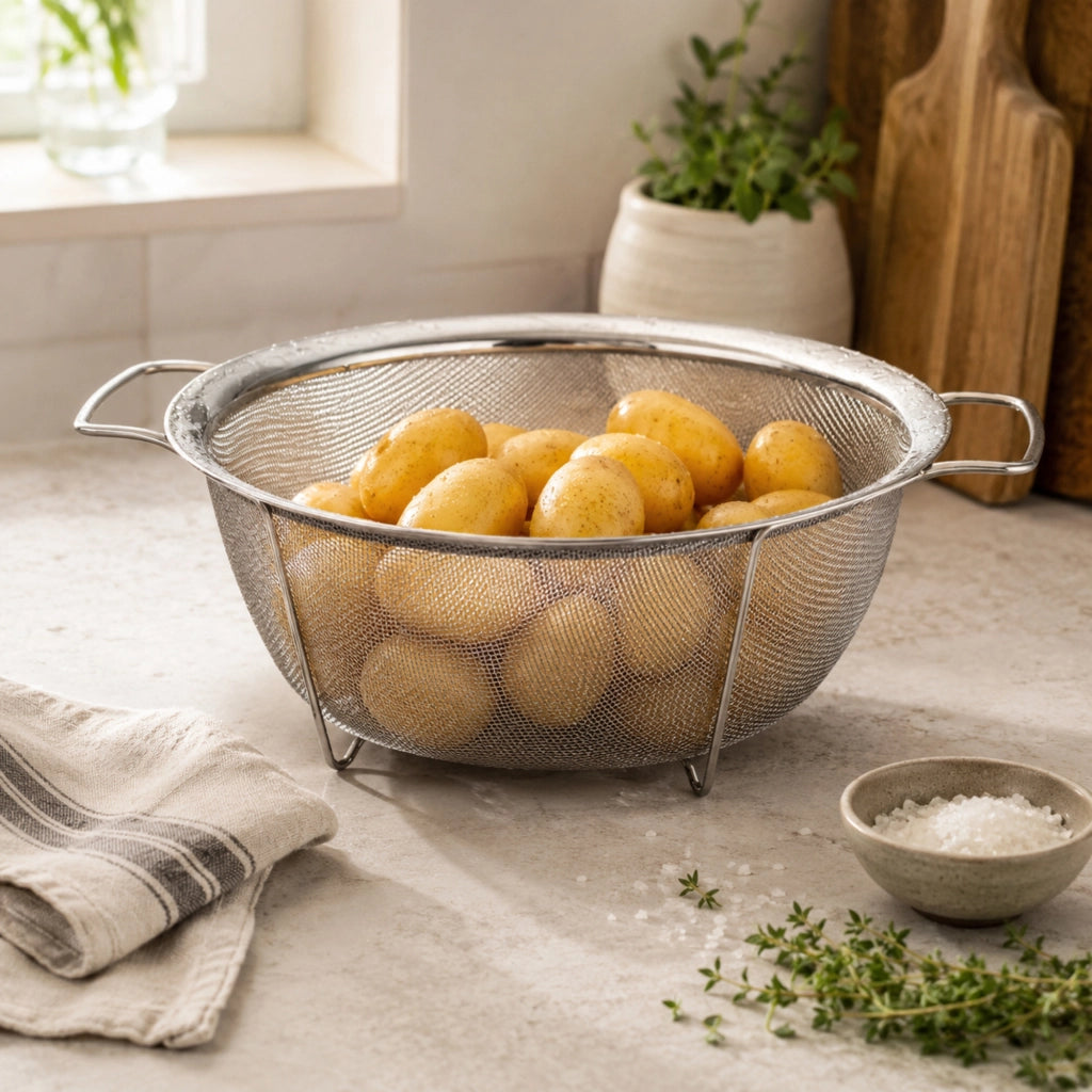 Colino KADAX da 24,5 cm in acciaio inox per verdure.