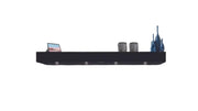 CAPPA MENSOLA PARETE -cm 180X48 - Nera - 900 m3/h