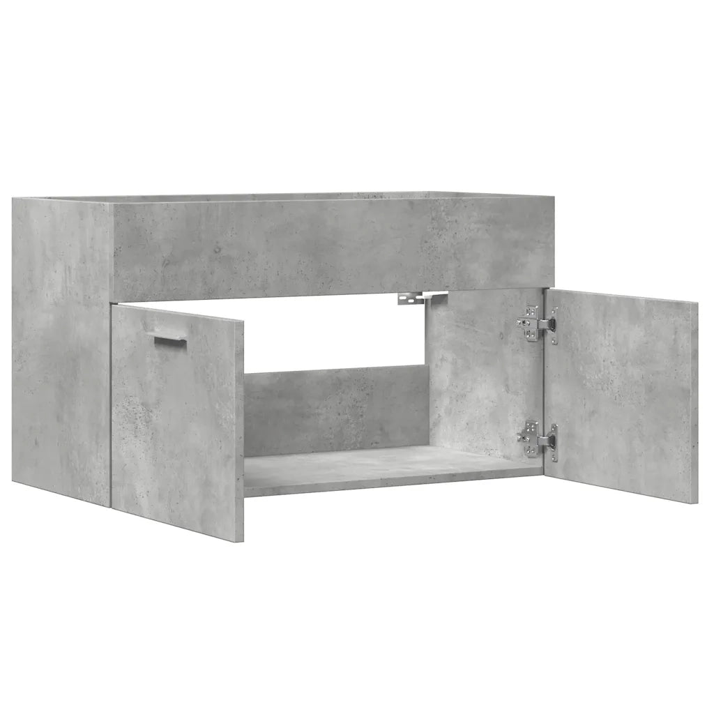 Mobile Lavabo Bagno-Armadietto da bagno Grigio Cemento 90x38,5x46 cm Multistrato