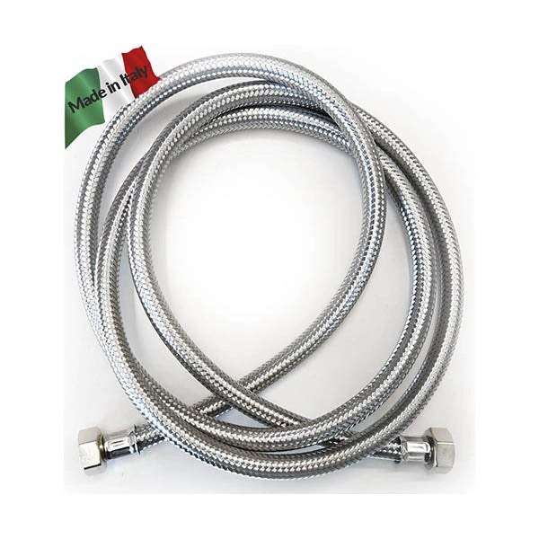 TUBO Carico Lavatrice lavastoviglie cm 250 3/4 FF trecciato inox Made in Italy.