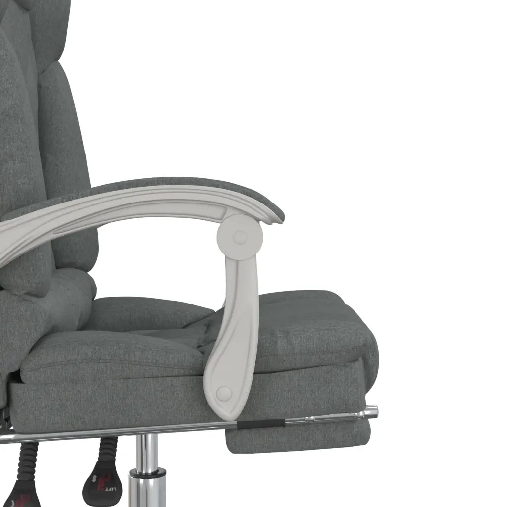 Sedia da Ufficio Massaggio Reclinabile Grigio Scuro in Tessuto cod mxl 10268