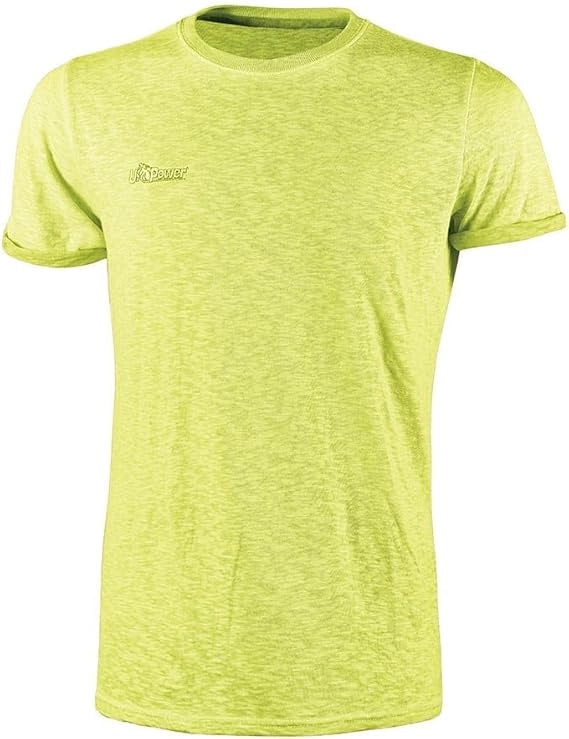 MAGLIA A GIROCOLLO 'FLUO' taglia L - yellow fluo  - UPOWER