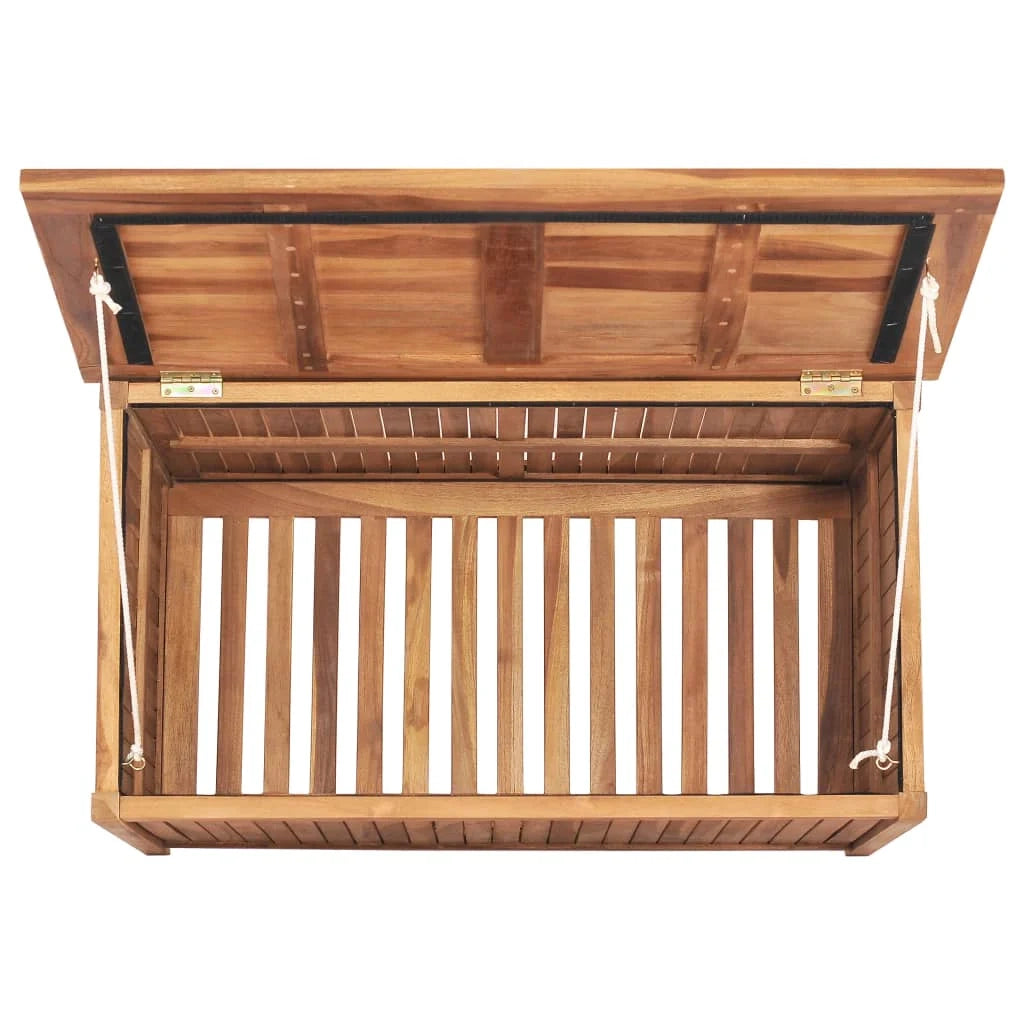 Cassetta portaoggetti per mobili da giardino 90 x 50 x 58 cm in legno massello di teak 02_0013054