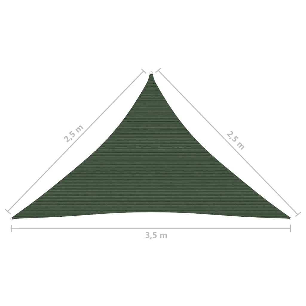 Vela in tessuto per ombrellone 160 g/m² verde scuro 2,5 x 2,5 x 3,5 m HDPE 02_0009406