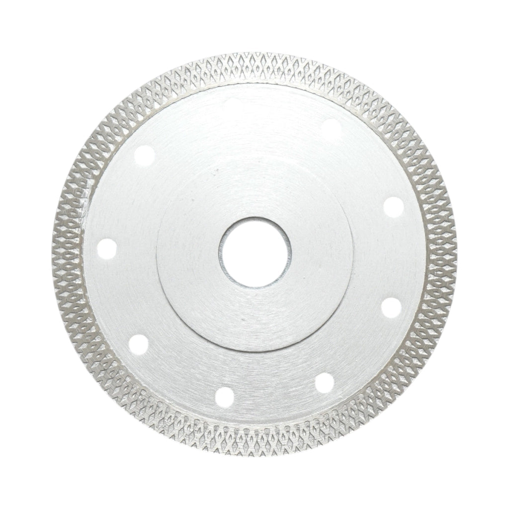 Disco diamantato turbo continuo 125 × 1,5 × 22,23 mm, taglio a umido/secco per ceramica dura, gres porcellanato, piastrelle. Breckner Germany