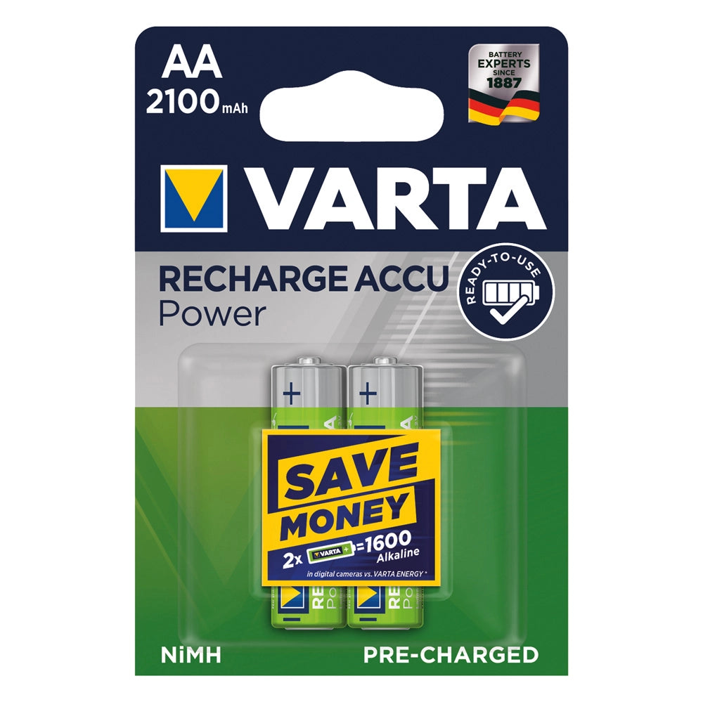 PILA STILO RICARICABILE ACCU POWER 'HR6' Pz 2 - 1,2 V - AA  - VARTA