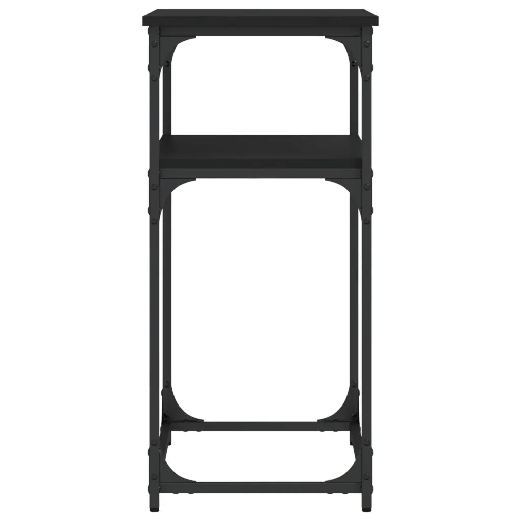 Tavolino Consolle Nero 75x35,5x75 cm in Legno Multistrato