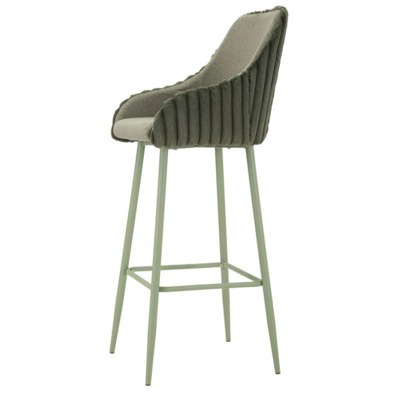 Sgabello Bar Alaska -a- Verde Set 2 Pz cm 52x46x111 (altezza Seduta cm 78)