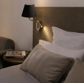 ETERNA SX, Applique con Lettore LED, Faro Barcelona Colore: Nero