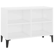 Mobile TV multimediale scaffale TV credenza mobile TV per sala da pranzo soggiorno camera da letto con gambe in metallo 69,5 x 30 x 50 cm bianco 02_0026861