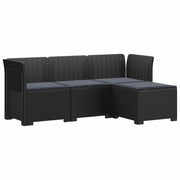 Divano da giardino 4 posti con cuscini aspetto rattan PP 3443929