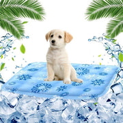 Matte per cani, 40 x 50 cm, matte per gatti, matte per cani lavabile, auto raffreddante con gel non tossico, adatto per piccoli cani e gatti (neve)