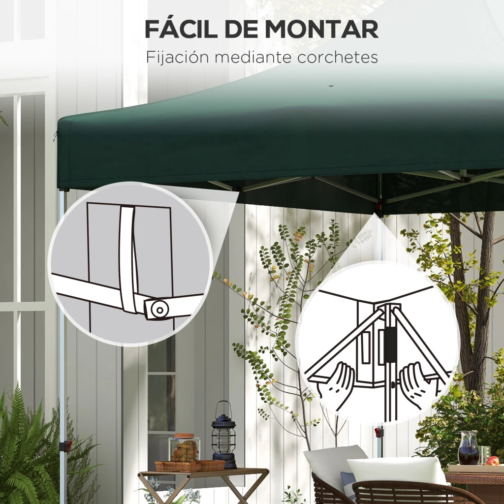 Tenda da Giardino Pieghevole ¨C zephmum ¨C Verde 3x3 m