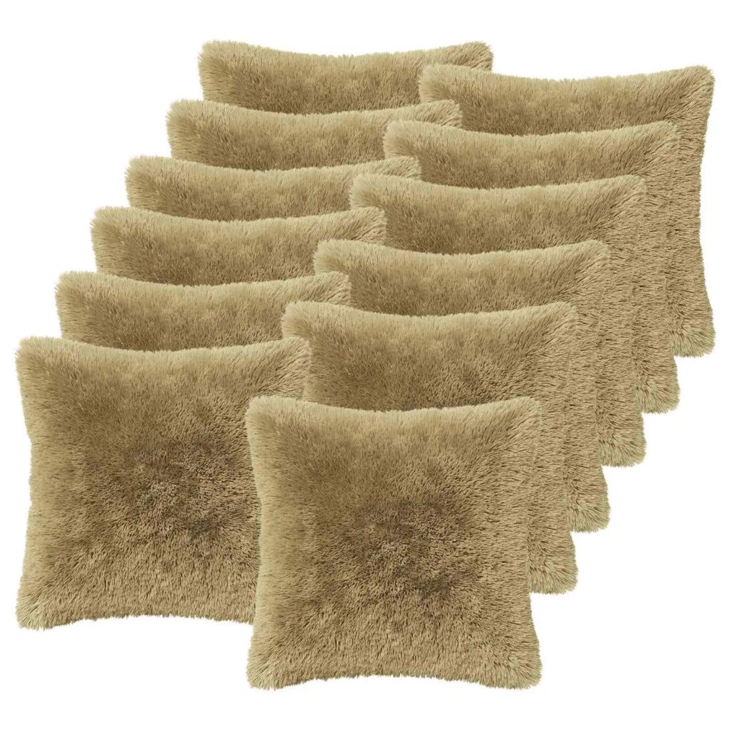 Federa 12 pcs HEERLEN Verde chiaro 40 x 40 cm Fleece PV 908676
