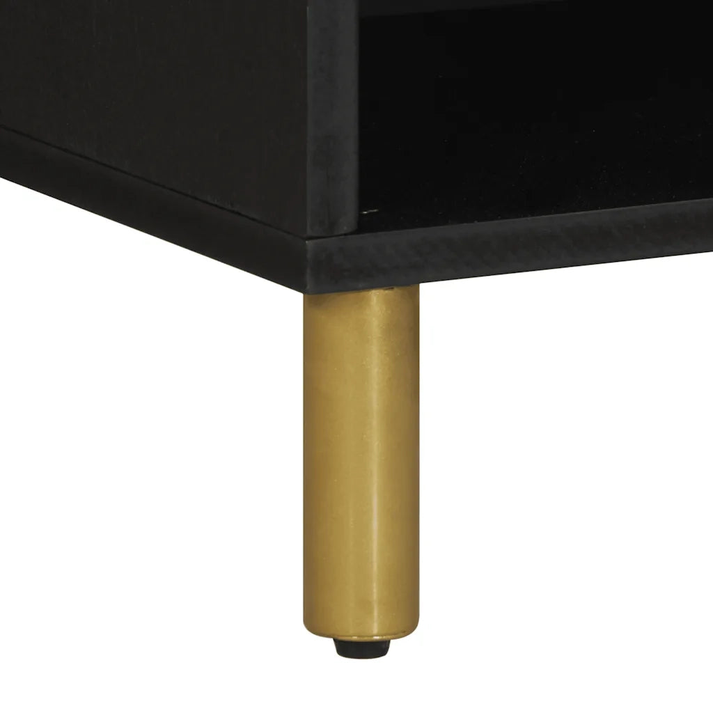 vidaXL Mobile Porta TV Nero 80x33x46 cm in Legno Multistrato