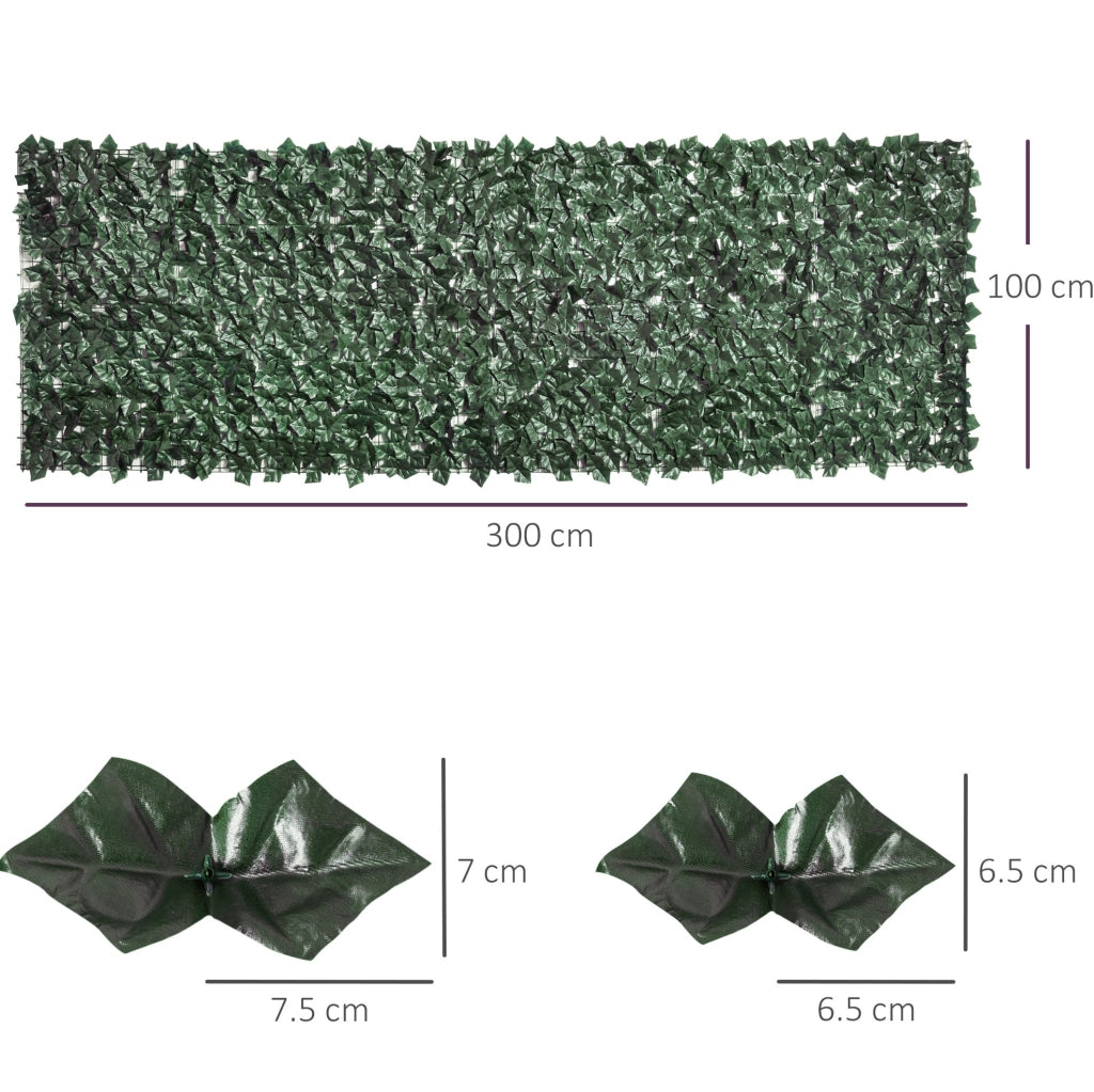 Siepe artificiale con fogliame fitto e installazione flessibile in PE e tessuto verde scuro