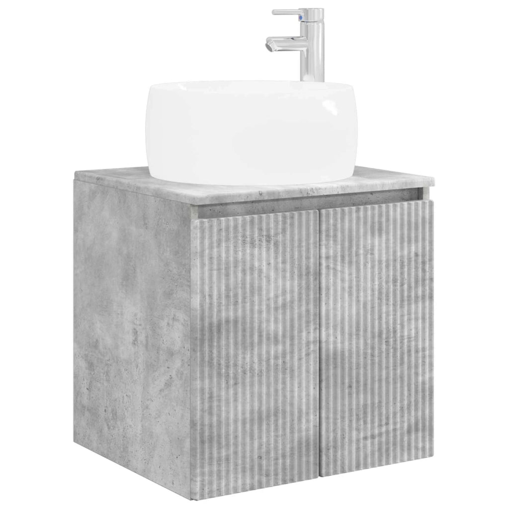 Mobile Lavabo da Parete Grigio Cemento 49,5 x 44,5 x 66 cm 890455