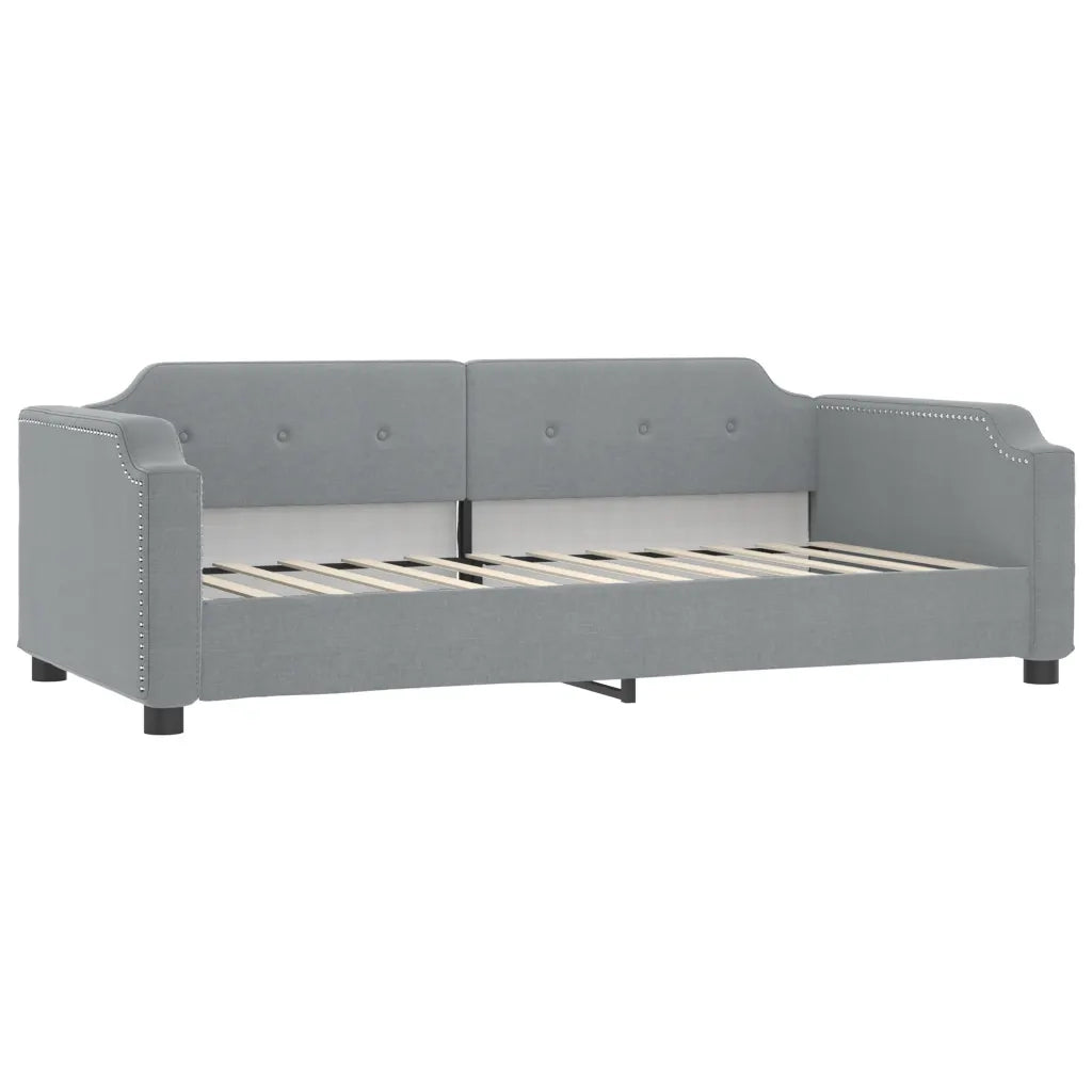 Divano Letto Estraibile Materassi Grigio Chiaro 100x200 Tessuto 3197657